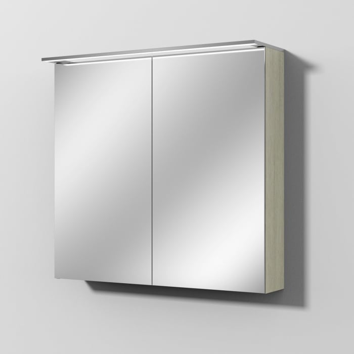 Sanipa Reflection Spiegelschrank MALTE 80 mit LED-Aufsatzleuchte