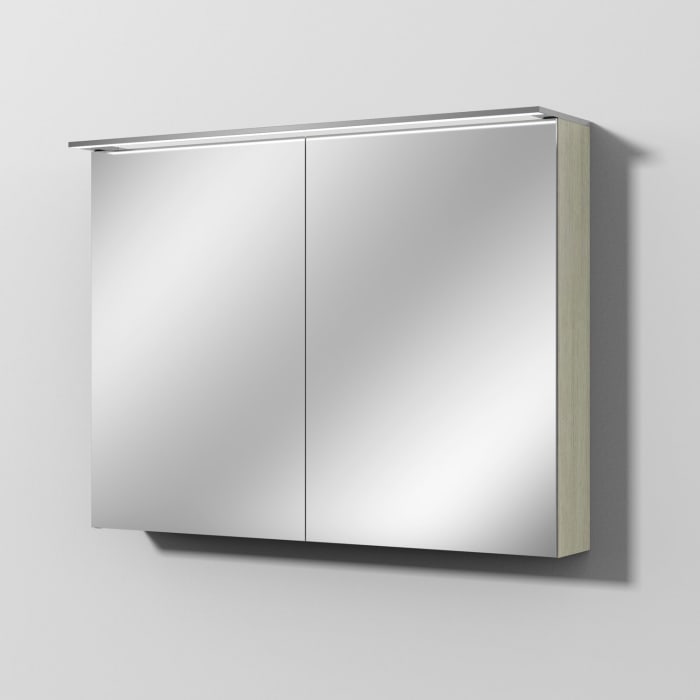 Sanipa Reflection Spiegelschrank MALTE 100 mit LED-Aufsatzleuchte