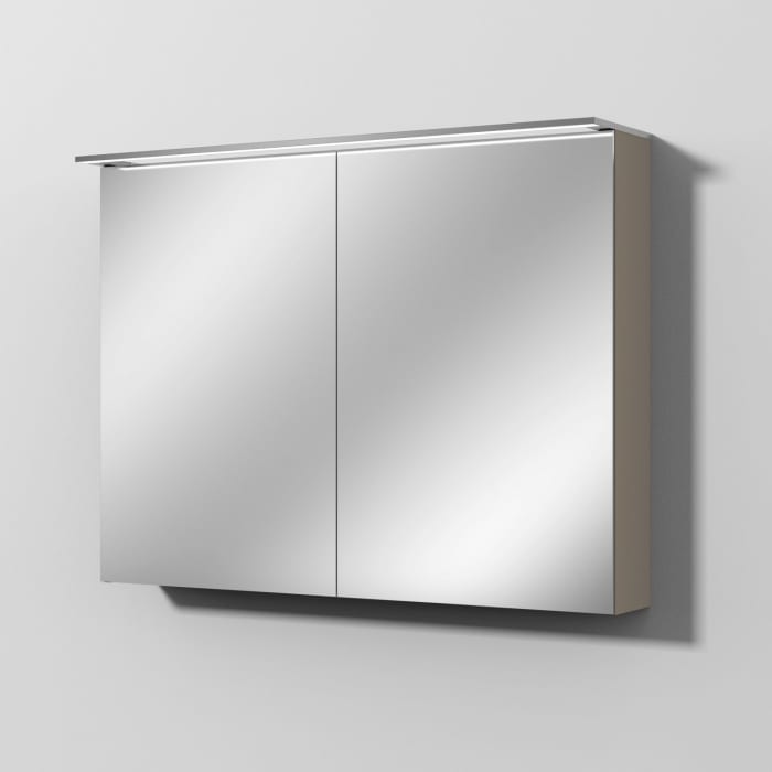 Sanipa Reflection Spiegelschrank MALTE 100 mit LED-Aufsatzleuchte