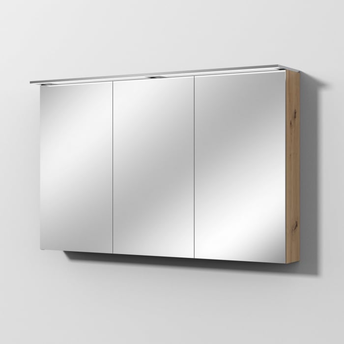 Sanipa Reflection Spiegelschrank MALTE 120 mit LED-Aufsatzleuchte