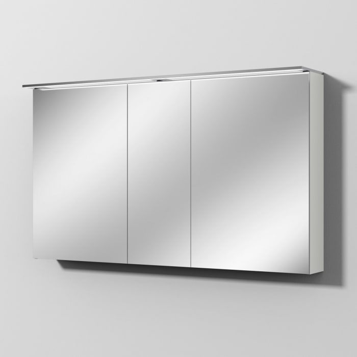Sanipa Reflection Spiegelschrank MALTE 130 mit LED-Aufsatzleuchte