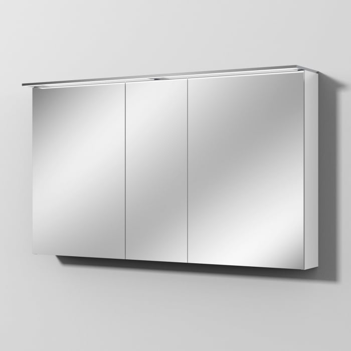Sanipa Reflection Spiegelschrank MALTE 130 mit LED-Aufsatzleuchte