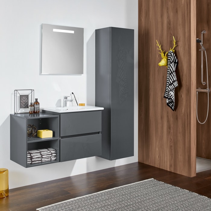 Sanipa Solo One Hochschrank 40 x 170 cm, Anschlag rechts