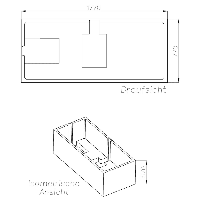 Schedel Wannenträger für Bette One 180 x 80 cm