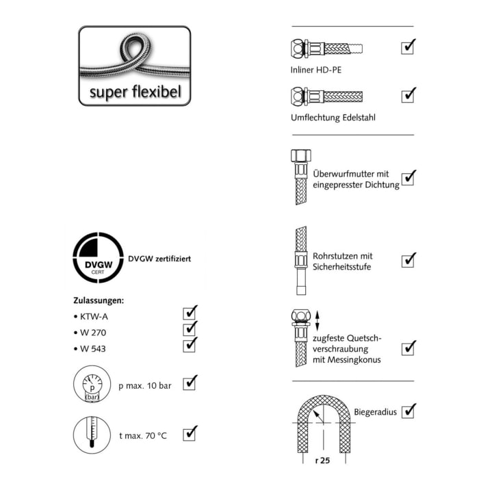 Schell flexibler Schlauch Clean-Flex S 30 cm