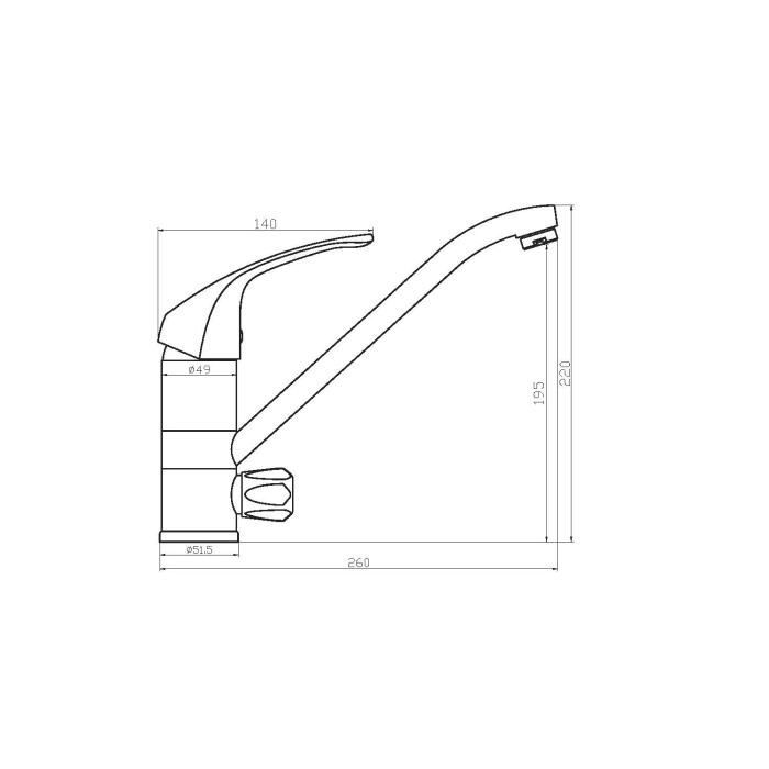 Schütte ULTRA Einhebel Spültischarmatur mit Geräteabsperrung