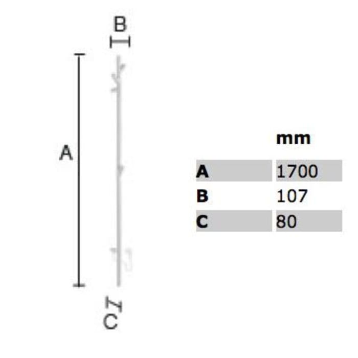 Smedbo Dry Handtuchwärmer Baum 172 cm