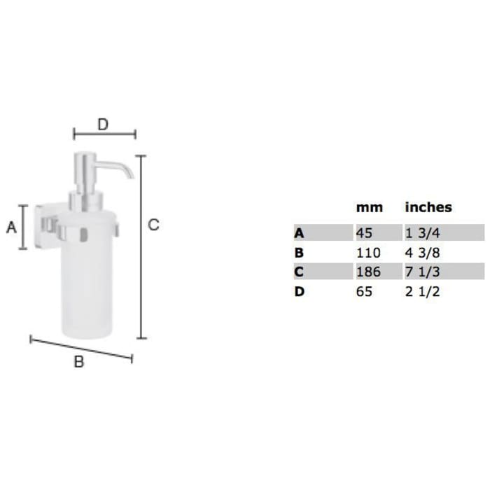 Smedbo Ice Seifenspender, für Wandmontage, Porzellan