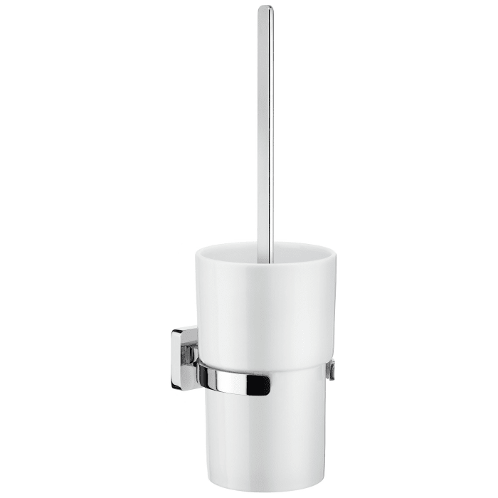 Smedbo Ice Toilettenbürstengarnitur, Behälter aus Porzellan