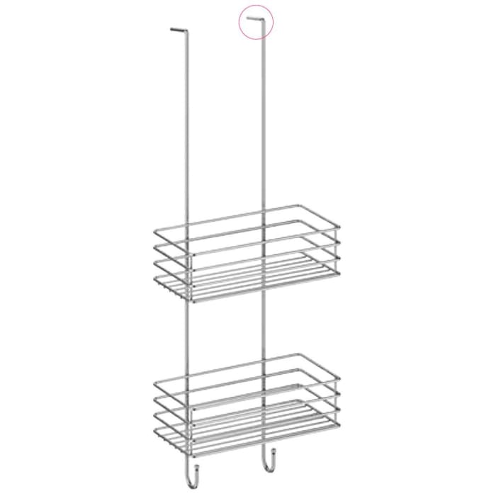 Smedbo Universal Duschkorb 25 cm, doppelt, mit 2 Haken
