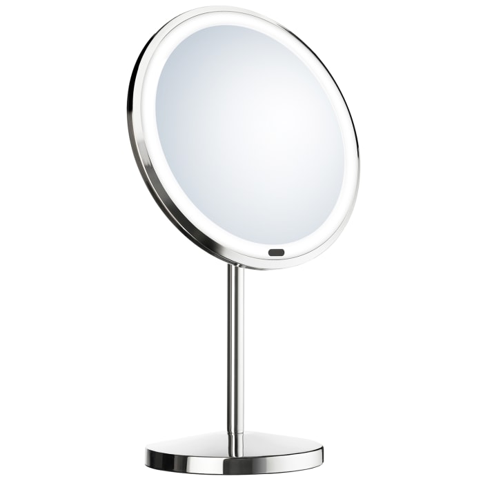 Smedbo Outline Kosmetikspiegel Standmodell mit LED-Beleuchtung, 7-fach Vergrösserung