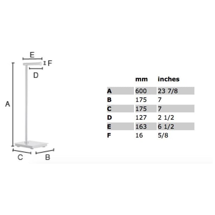 Smedbo Outline Lite Toilettenpapierhalter freistehend