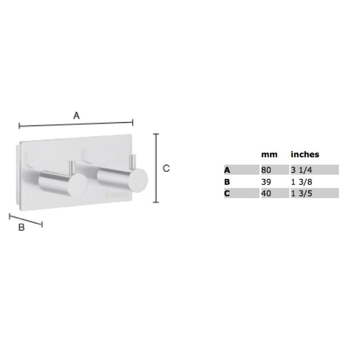Smedbo Pool doppelter Haken