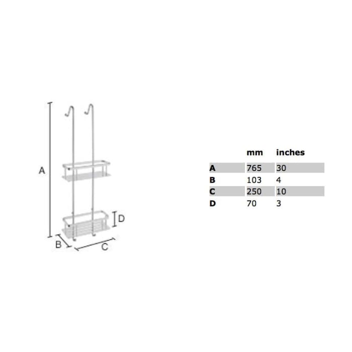 Smedbo Sideline Duschkorb, zweifach