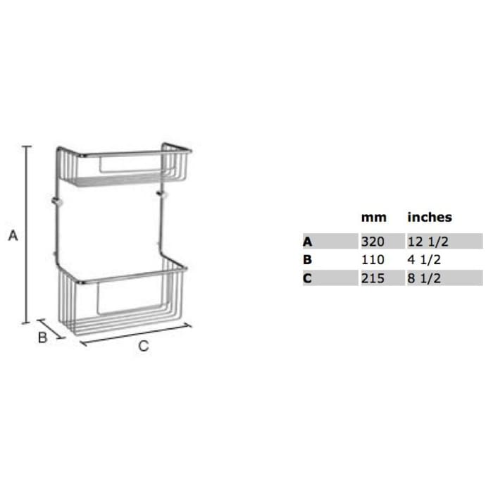 Smedbo Sideline Seifenkorb, zweifach