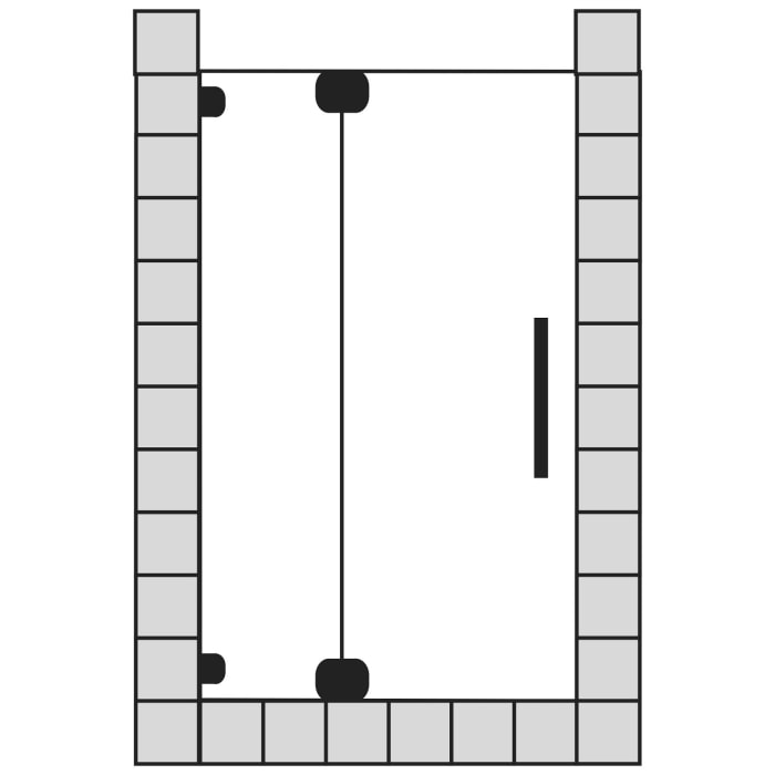 Sprinz Achat R Plus Drehtür mit Festelement links für Nische bis 120 x 200 cm