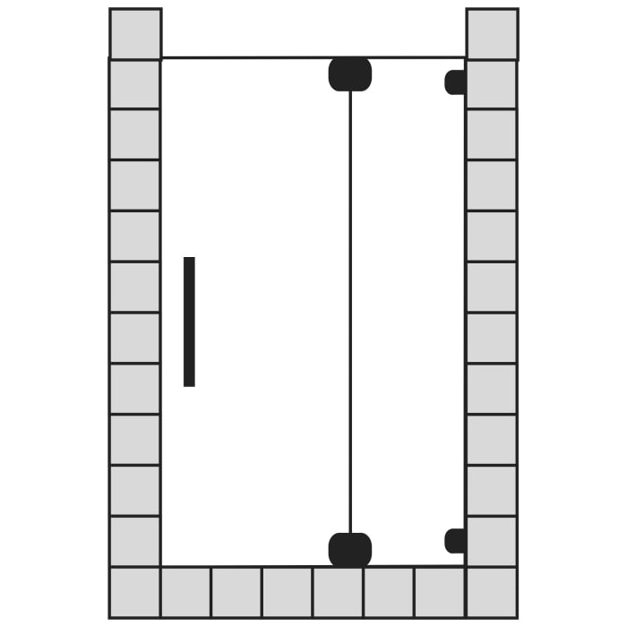 Sprinz Achat R Plus Pendeltür mit Festelement rechts für Nische bis 140 x 200 cm
