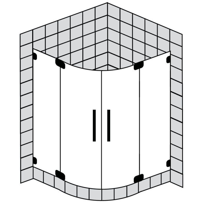 Sprinz Achat R Plus Pendeltüren für Rundduschen bis 90 x 90 x 200 cm