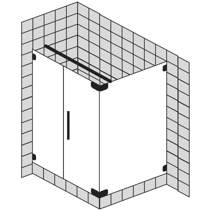 Sprinz Achat R Plus Pendeltüre mit Seitenwand bis 100 x 100 x 200 cm
