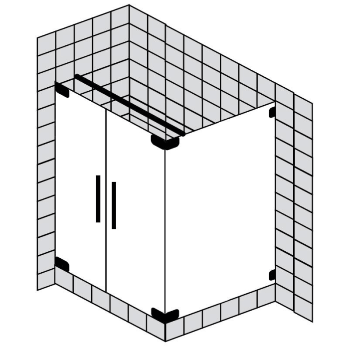 Sprinz Achat R Plus Pendeltüre mit Seitenwand bis 100 x 120 x 200 cm