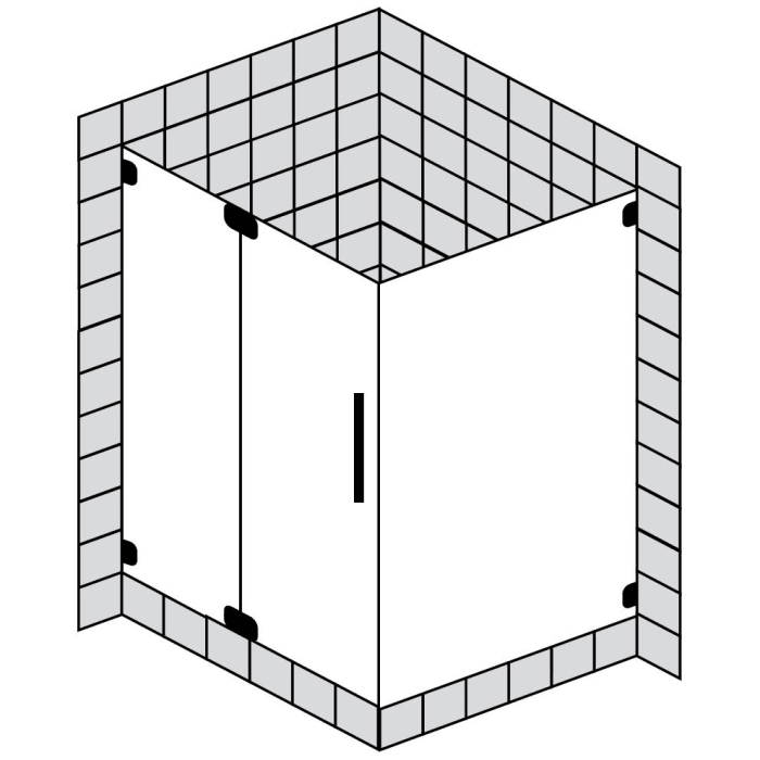 Sprinz Achat R Plus Drehtüre mit Seitenwand bis 100 x 100 x 200 cm