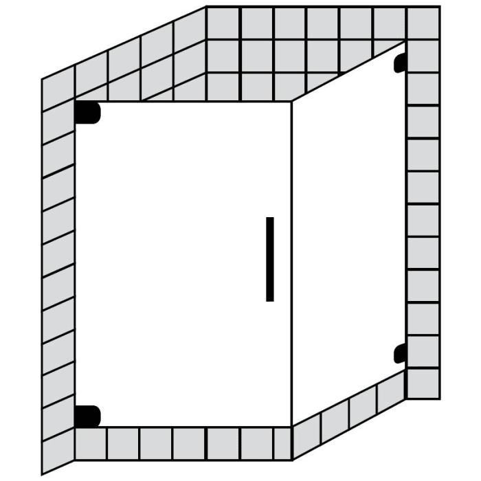 Sprinz Achat R Plus Drehtüre und Seitenwand bis 100 x 100 x 200 cm