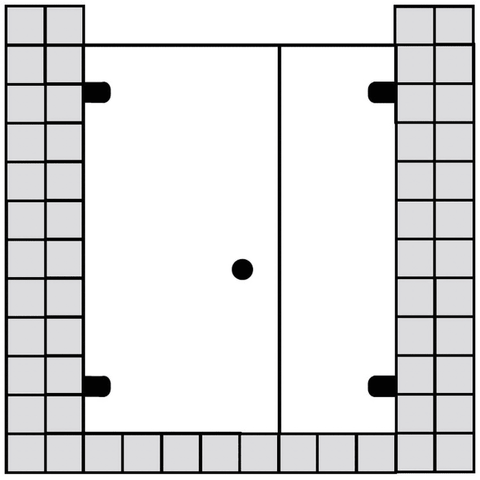 Sprinz BS-Dusche 75 Tür Rechts mit Festelement für Nische bis 90 x 200 cm