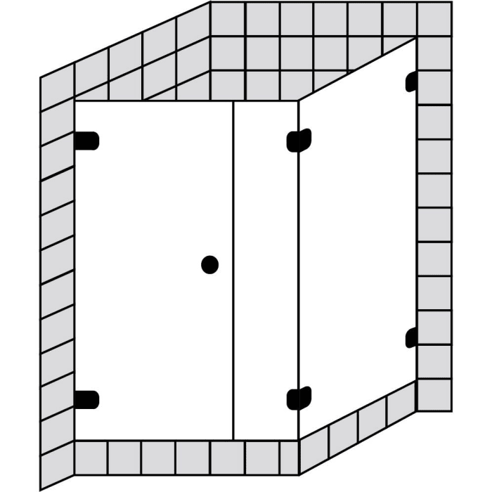 Sprinz BS-Dusche 75 Tür mit Seitenwand bis 100 x 100 x 200 cm
