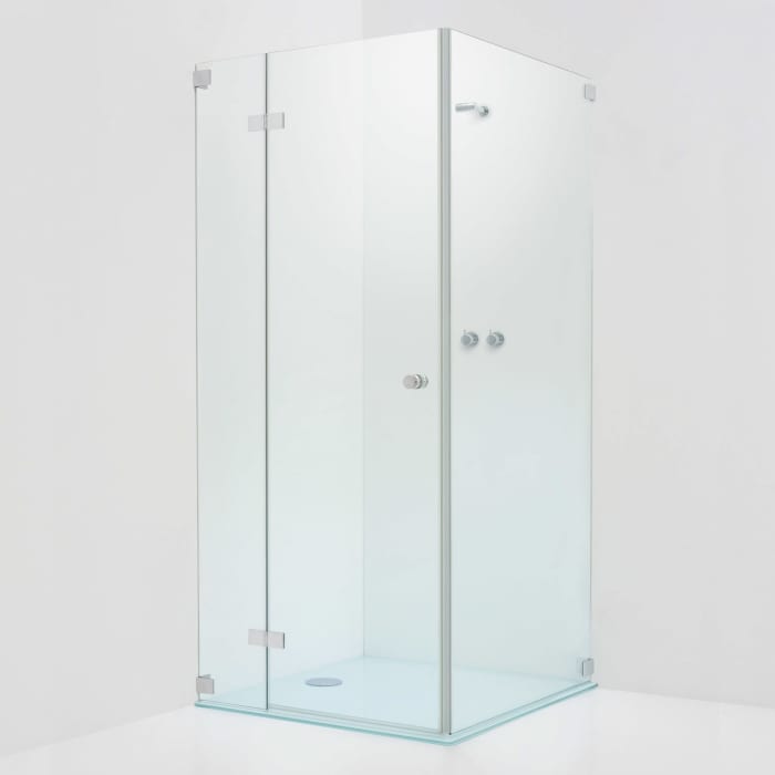 Sprinz Fortuna Tür mit Festteil  und Seitenwand rahmenlos bis 100 x 100 cm