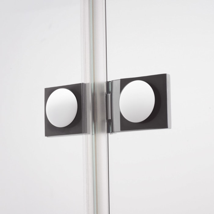 Sprinz Fortuna Tür mit Festteil  und Seitenwand rahmenlos bis 100 x 100 cm