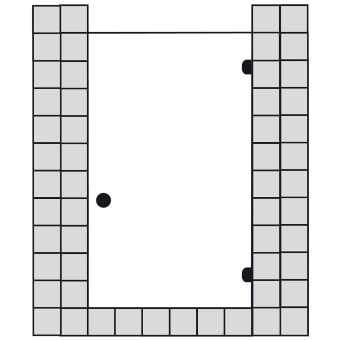 Sprinz Fortuna Tür in Nische bis 100 x 200 cm, Anschlag rechts