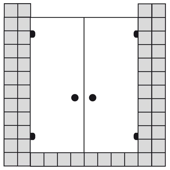 Sprinz Fortuna Doppeltüren für Nische bis 90 x 200 cm