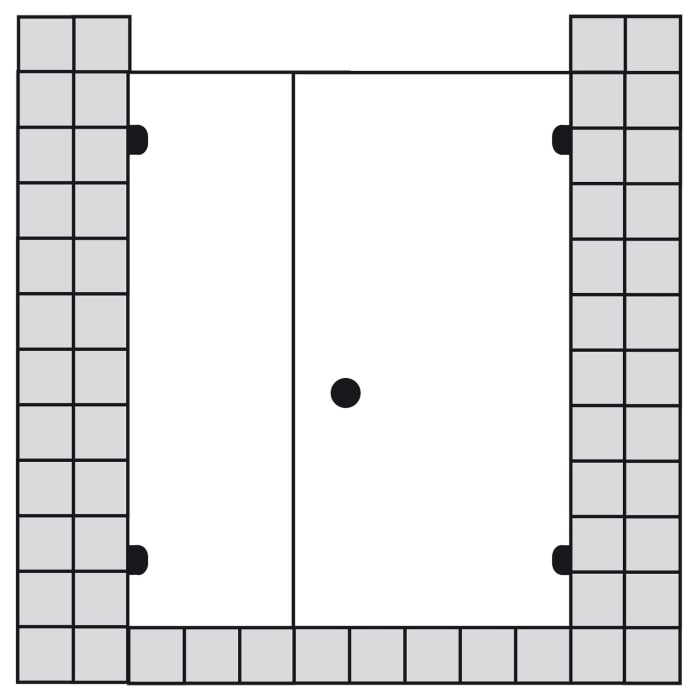 Sprinz Fortuna Tür mit Seitenteil für Nische bis 100 x 200 cm, Anschlag rechts