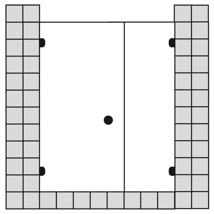 Sprinz Fortuna Tür mit Seitenteil für Nische bis 120 x 200 cm, Anschlag links