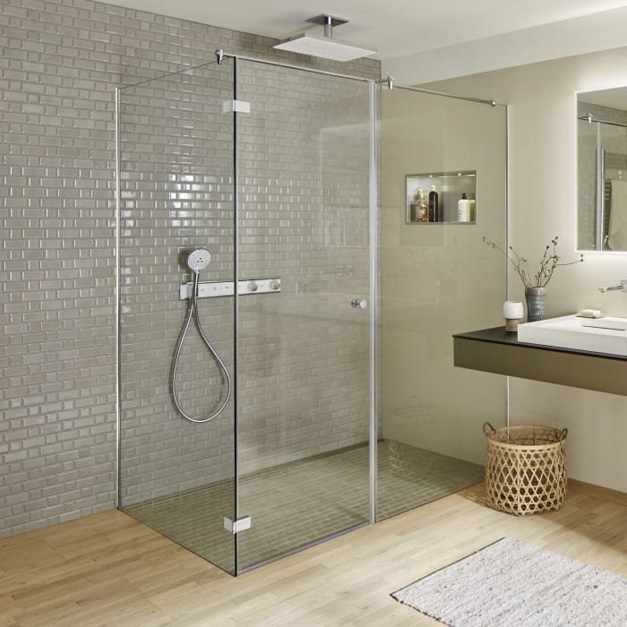 Sprinz Fortuna Tür mit Festteil und Seitenwand 75 x 90 x 200 cm Türanschlag links