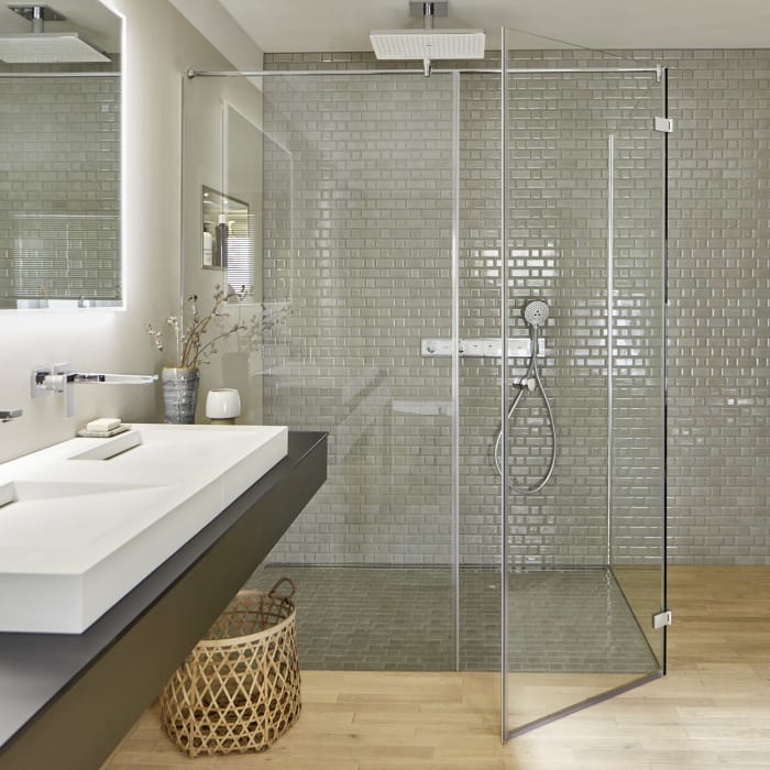 Sprinz Fortuna Tür mit Festteil und Seitenwand 100 x 100 x 200 cm Türanschlag rechts