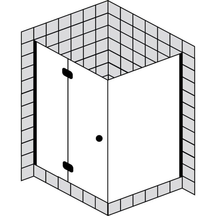 Sprinz Fortuna Tür mit Seitenwand 100 x 90 x 200 cm Türanschlag links