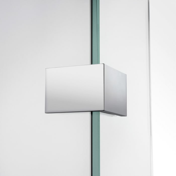 Sprinz Inloop Walk-In bis 120 cm mit Festteil, Beschläge eckig, Anschlag links