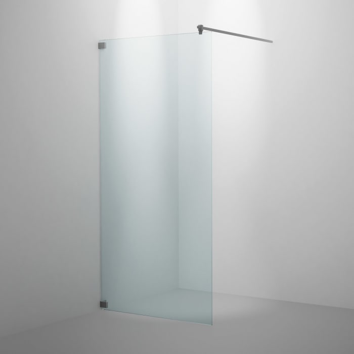 Sprinz Inloop Walk-In Dusche, Beschläge eckig, mit direkter Wandbefestigung, Breite bis 160 cm