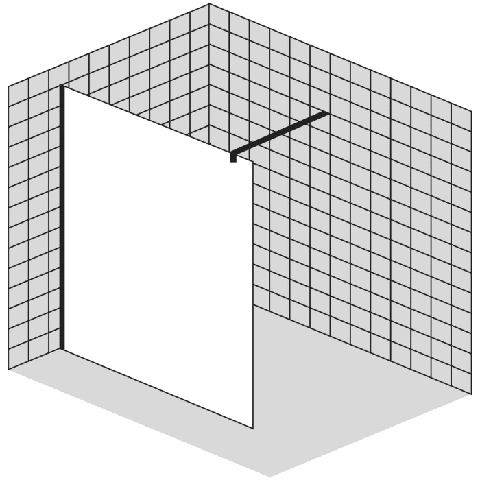 Sprinz Inloop Walk-In Seitenwand teilgerahmt, Breite bis 160 cm