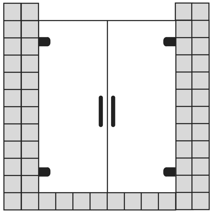 Sprinz Omega 150 Doppel-Pendeltüren für Nische bis 120 x 200 cm