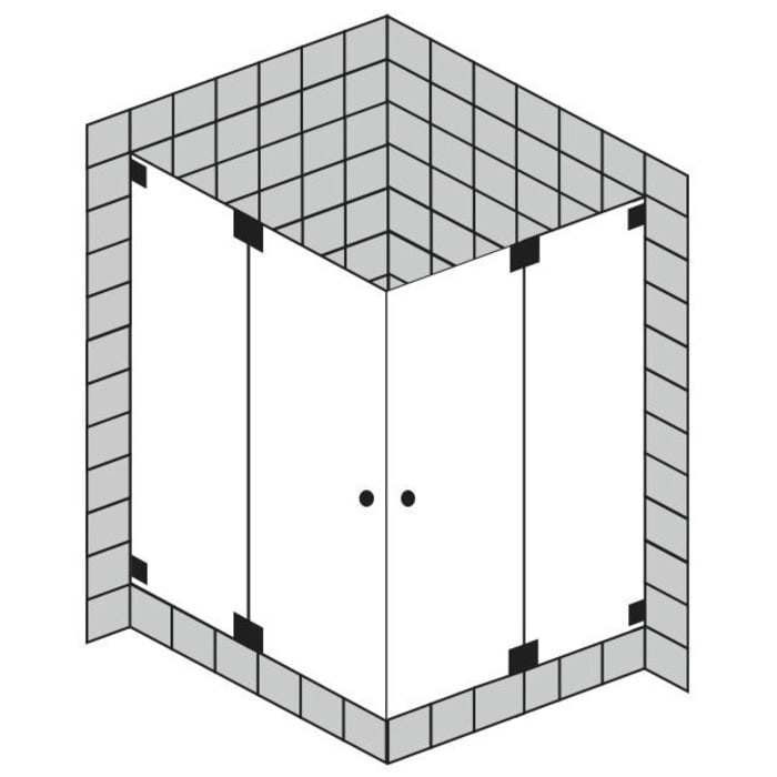 Sprinz Omega Eckeinstieg bis 90 x 90 x 210 cm