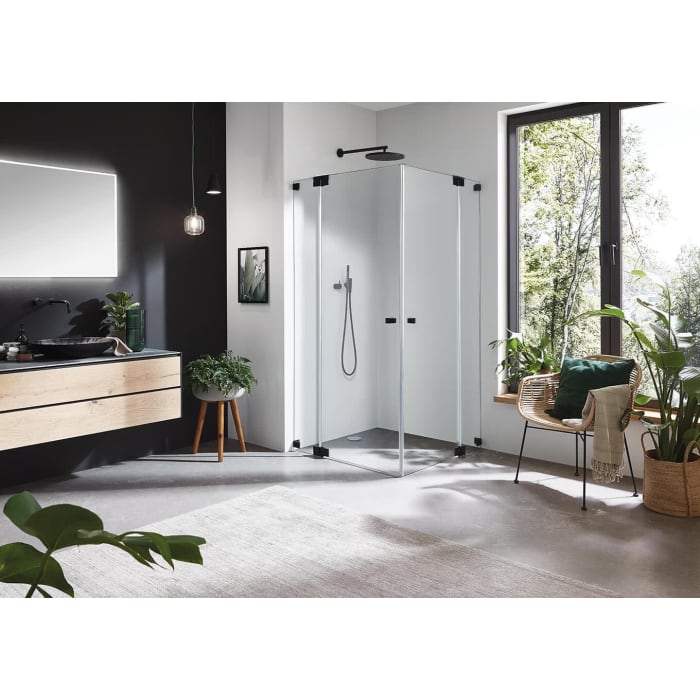 Sprinz Omega Black Edition Eckeinstieg 100 x 100 x 200 cm