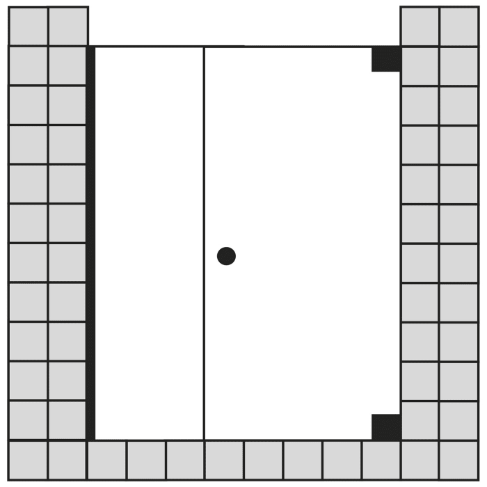 Sprinz Omega Drehtür 2-teilig für Nische bis 90 x 200 cm mit Wandprofil