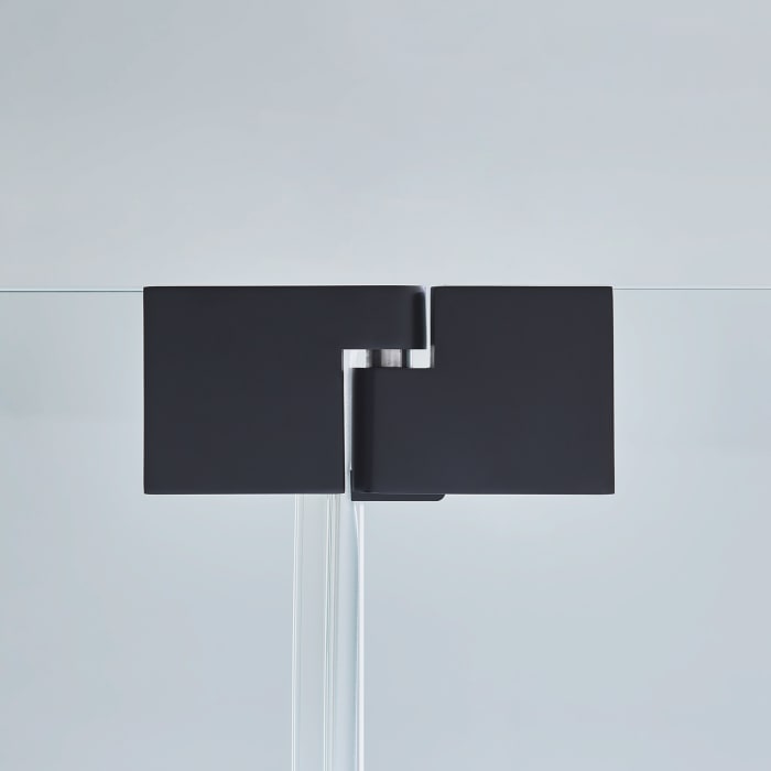 Sprinz Omega Black Edition Pendeltür mit Seitenteil 90 x 200 cm