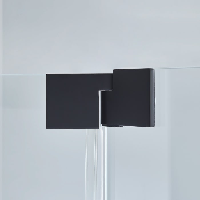 Sprinz Omega Black Edition Pendeltür mit Seitenteil 120 x 200 cm