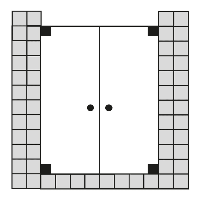 Sprinz Omega Black Edition zwei Pendeltüren 90 x 200 cm