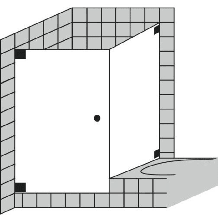Sprinz Omega Pendeltür mit kurzer Seitenwand bis 100 x 100 x 210 cm