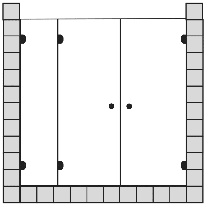 Sprinz Spinell Plus Pendeltür 3-teilig für Nische bis 140 x 200 cm