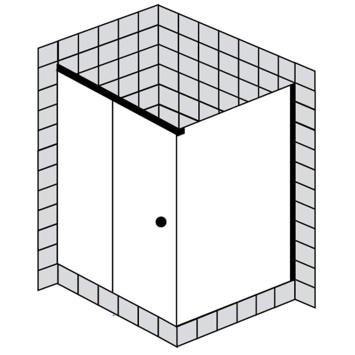Sprinz Tansa Tür mit Seitenwand bis 120 x 210 cm Höhe